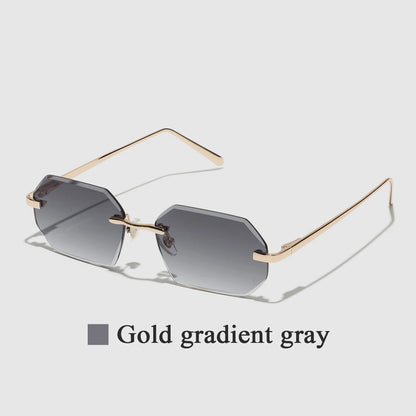 Óculos de Sol Sem Aro com Lentes Diamante