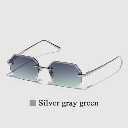 Óculos de Sol Sem Aro com Lentes Diamante