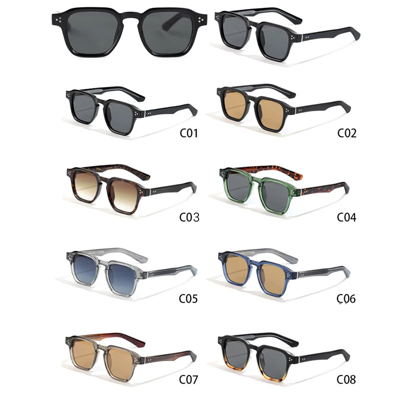 Óculos de Sol Quadrados Vintage com Lentes Degradê