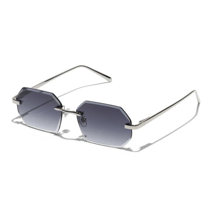 Óculos de Sol Sem Aro com Lentes Diamante