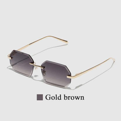 Óculos de Sol Sem Aro com Lentes Diamante
